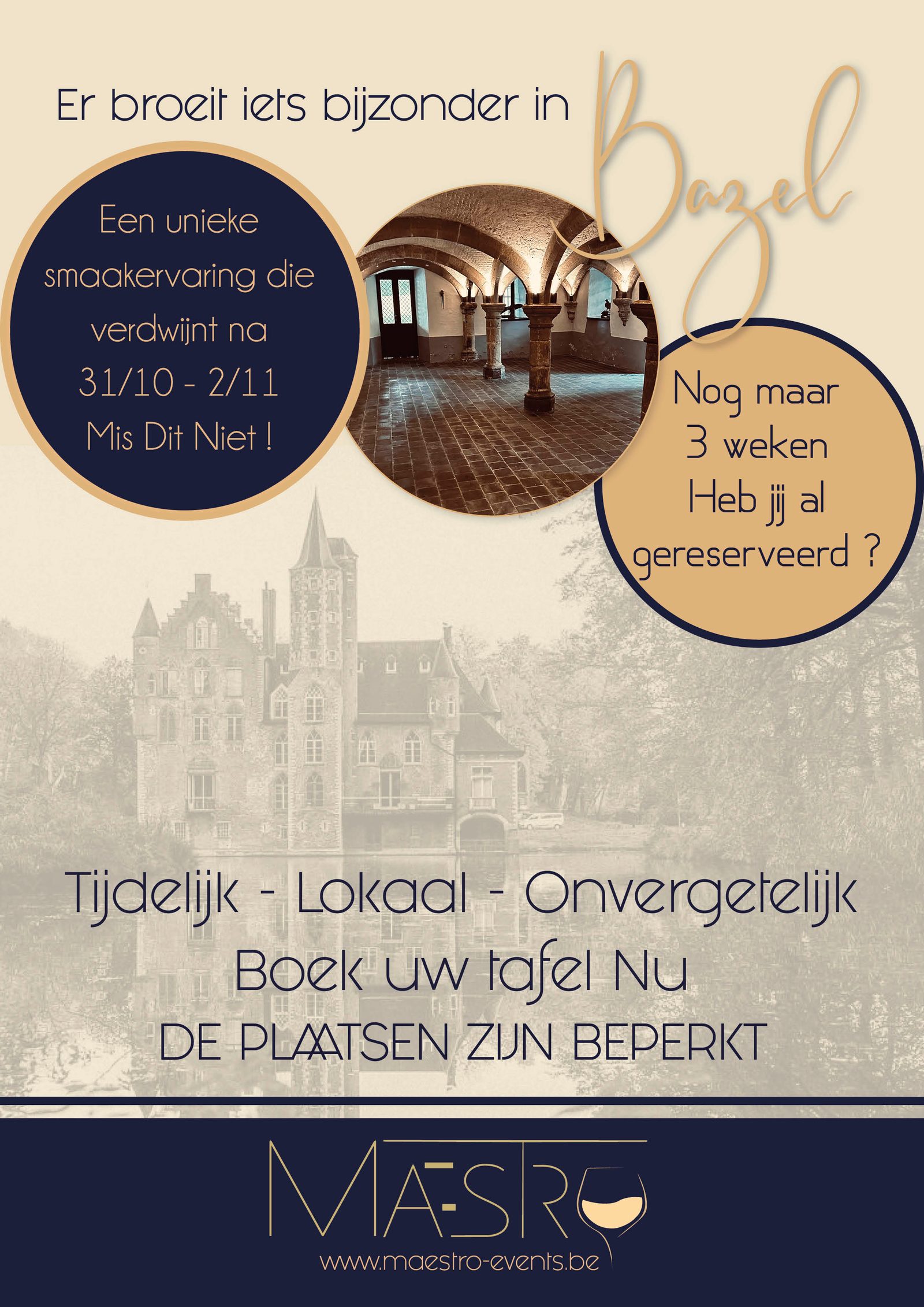 Kerstflyer 'December Magic' van Maestro Events met het feestmenu