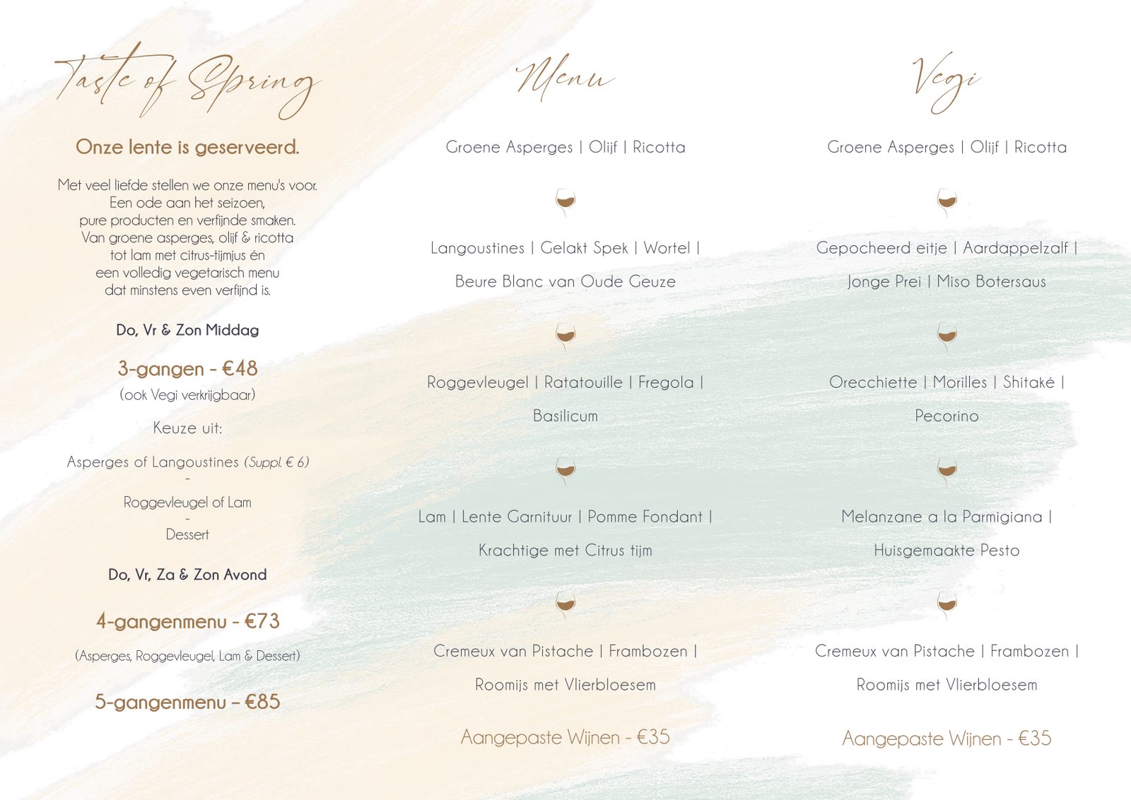 Menukaart met het feestelijke Chef's Holiday Box-menu van Maestro Events