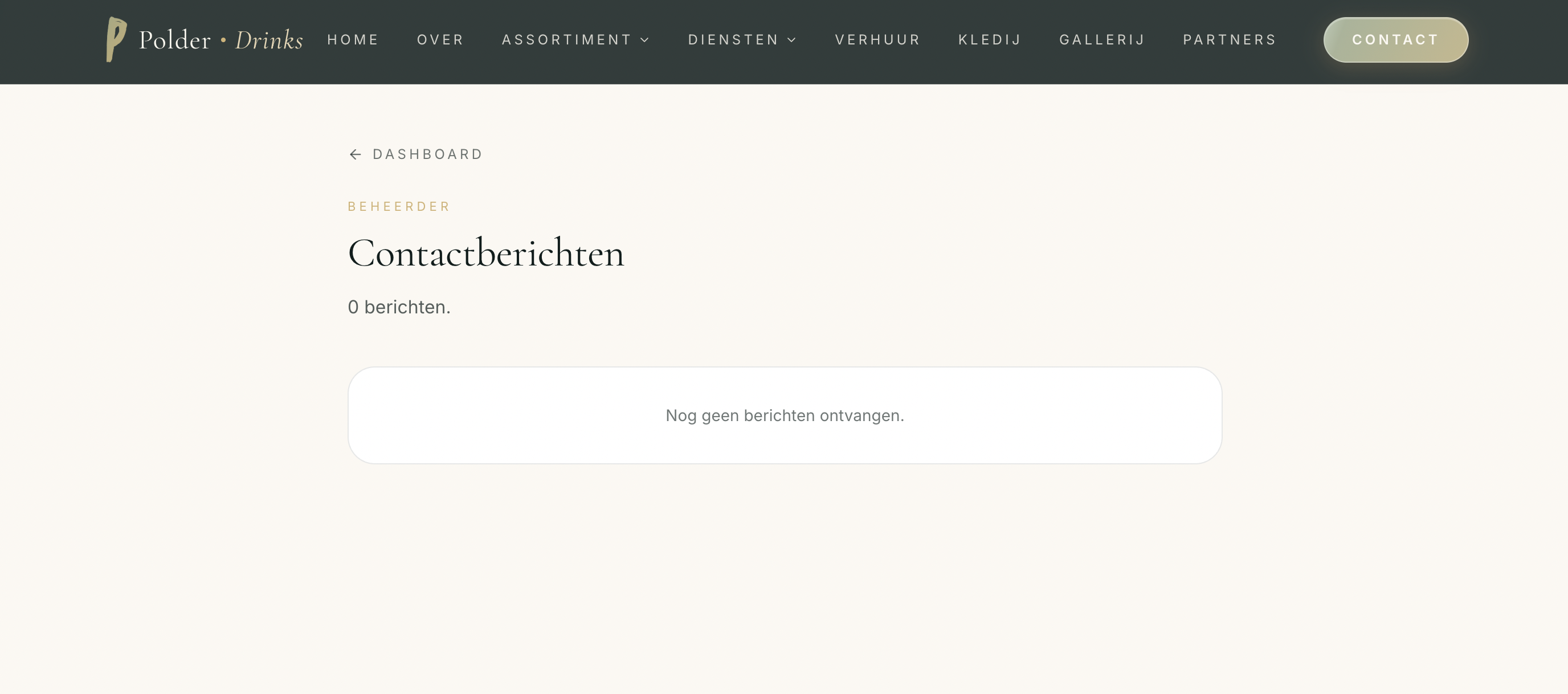 Voorbeeld van het beheerder dashboard van Arty Design, schermafbeelding 5